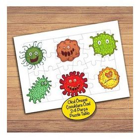 246PZ Minik Sevimli Canavarlar Çocuklara Özel Puzzle Yapboz Tablo