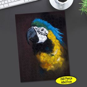 248331049 Çizimsel Mavi Sarı Papağan 240 Parça Puzzle Yapboz