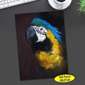 248331049 Çizimsel Mavi Sarı Papağan 240 Parça Puzzle Yapboz