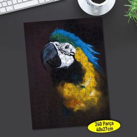 248331049 Çizimsel Mavi Sarı Papağan 240 Parça Puzzle Yapboz
