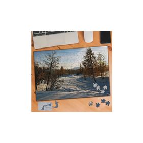 249 Karlı Kış Mevsimi Ve Ağaçlar 240 Parça Puzzle Yapboz Tablo