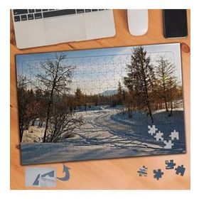 249 Karlı Kış Mevsimi Ve Ağaçlar 240 Parça Puzzle Yapboz Tablo