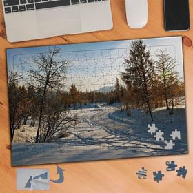 249 Karlı Kış Mevsimi Ve Ağaçlar 240 Parça Puzzle Yapboz Tablo