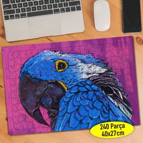 249153841 Çizimsel Mavi Papağan 240 Parça Puzzle Yapboz