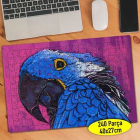 249153841 Çizimsel Mavi Papağan 240 Parça Puzzle Yapboz