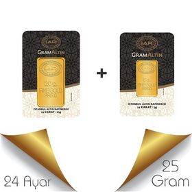 25 gr 24 Ayar Külçe Altın
