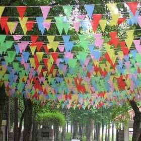 25 Metre Üçgen Flama Süsleme Bayrağı