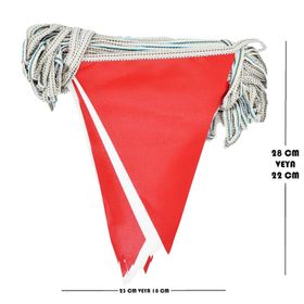 25 Metre Üçgen Flama Süsleme Bayrağı
