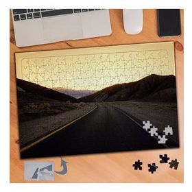 250 Gün Batımında Uzayan Yol 240 Parça Puzzle Yapboz Tablo