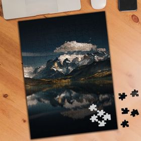 2503 Akşam Bulutu Yansıma Dağ 240 Parça Puzzle Yapboz