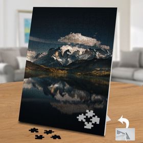 2503 Akşam Bulutu Yansıma Dağ 240 Parça Puzzle Yapboz