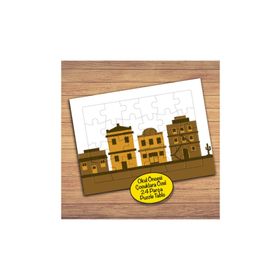 250PZ Sıra Taş Binalar Mimari Çocuklara Özel Puzzle Yapboz Tablo