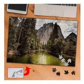 2514 Dağlar Göl Kamp Yeri Doğa 240 Parça Puzzle Yapboz Tablo