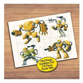2534 Teknolojik Savaşçı Robotlar 24 Parça Çocuklara Özel Yapboz Tablo