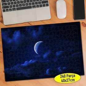 25503 Karanlık Gecede Hilal Ay Manzarası 240 Parça Puzzle Yapboz