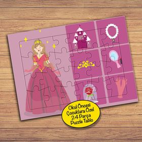 255PZ Şık Pamuk Prenses Çocuklara Özel Puzzle Yapboz Tablo