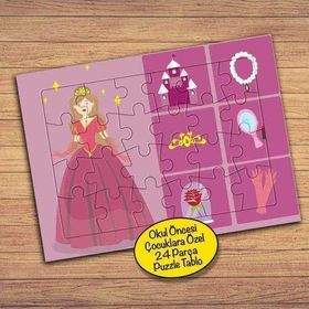 255PZ Şık Pamuk Prenses Çocuklara Özel Puzzle Yapboz Tablo