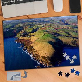 256 Yeryüzüne Kuş Bakışı Manzarası 240 Parça Puzzle Yapboz Tablo