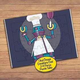 257PZ Aşçı Pratik Robot Çocuklara Özel Puzzle Yapboz Tablo