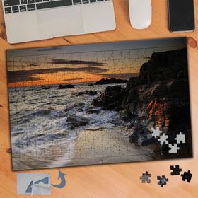 259 Beyaz Köpük Dalgalar Manzara 240 Parça Puzzle Yapboz Tablo
