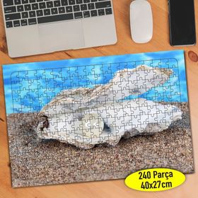 25955 Sahilde Kum Üstünde Deniz Kabuğu 240 Parça Puzzle Yapboz