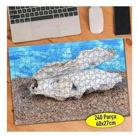 25955 Sahilde Kum Üstünde Deniz Kabuğu 240 Parça Puzzle Yapboz