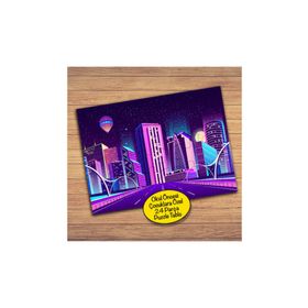 2597 Yüksek Binalar Ve Cadde Çocuklara Özel Puzzle Yapboz Tablo