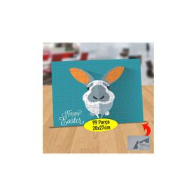 262 Uzun Kulaklı Paskalya Tavşanı 99 Parça Puzzle Yapboz Tablo