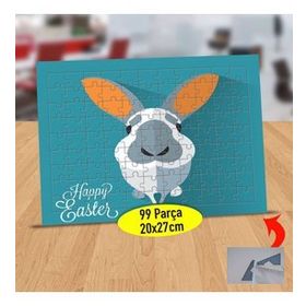 262 Uzun Kulaklı Paskalya Tavşanı 99 Parça Puzzle Yapboz Tablo
