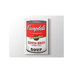 2645 Sanat Andy Warhol Campbells Soup I 1968 Dikey 40x30 cm Kanvas Tablo