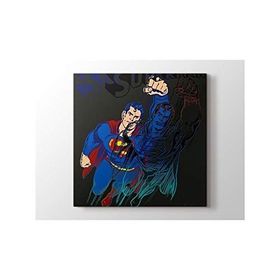 2645 Sanat Andy Warhol Superman Kare 50x50 cm Kanvas Tablo