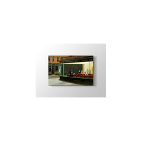 2645 Sanat Edward Hopper Nighthawks Yatay 40x30 cm Kanvas Tablo