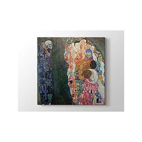 2645 Sanat Gustav Klimt Death And Life Ölüm ve Yaşam Kare 50x50 cm Kanvas Tablo