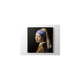 2645 Sanat Johannes Vermeer İnci Küpeli Kız Kare 60x60 cm Kanvas Tablo