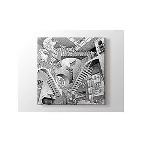 2645 Sanat MC Escher Relativity Kare 60x60 cm Kanvas Tablo