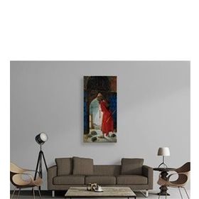 2645 Sanat Osman Hamdi Bey Kaplumbağa Terbiyecisi Dikey 40x60 cm Kanvas Tablo