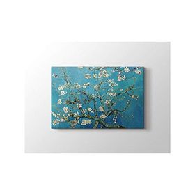 2645 Sanat Vincent Van Gogh Çiçek Açan Badem Ağacı Kare 50x50 cm Kanvas Tablo