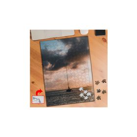 2655 Bulutlu Gökyüzü Tekne Deniz 240 Parça Puzzle Yapboz Tablo