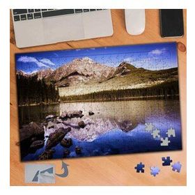 268 Sıra Dağlar Ve Göl Manzarası 240 Parça Puzzle Yapboz Tablo
