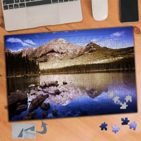268 Sıra Dağlar Ve Göl Manzarası 240 Parça Puzzle Yapboz Tablo