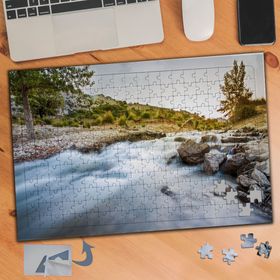 271 Irmak ve Ağaçlar Doğa Manzarası 240 Parça Puzzle Yapboz Tablo