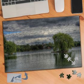 272 Göl Ve Ağaçlar Doğa Manzarası 240 Parça Puzzle Yapboz Tablo