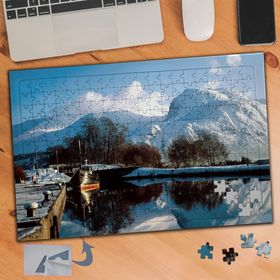 274 Kış Mevsiminde İskele Manzarası 240 Parça Puzzle Yapboz Tablo