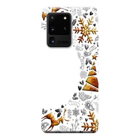 275 Samsung Galaxy S20 Ultra SM-G988B Geyik ve Kar Baskılı Silikon Kılıf