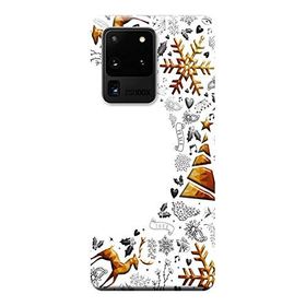 275 Samsung Galaxy S20 Ultra SM-G988B Geyik ve Kar Baskılı Silikon Kılıf