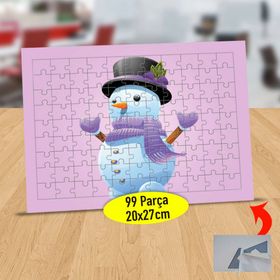 275 Şapka ve Atkılı Kardan Adam 99 Parça Puzzle Yapboz Tablo