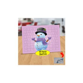 275 Şapka ve Atkılı Kardan Adam 99 Parça Puzzle Yapboz Tablo