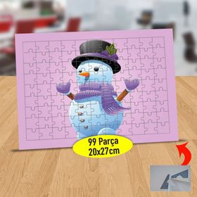 275 Şapka ve Atkılı Kardan Adam 99 Parça Puzzle Yapboz Tablo
