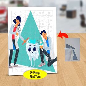 27632 Diş Temizleyen Diş Doktorları 99 Parça Puzzle Yapboz Tablo