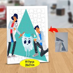 27632 Diş Temizleyen Diş Doktorları 99 Parça Puzzle Yapboz Tablo